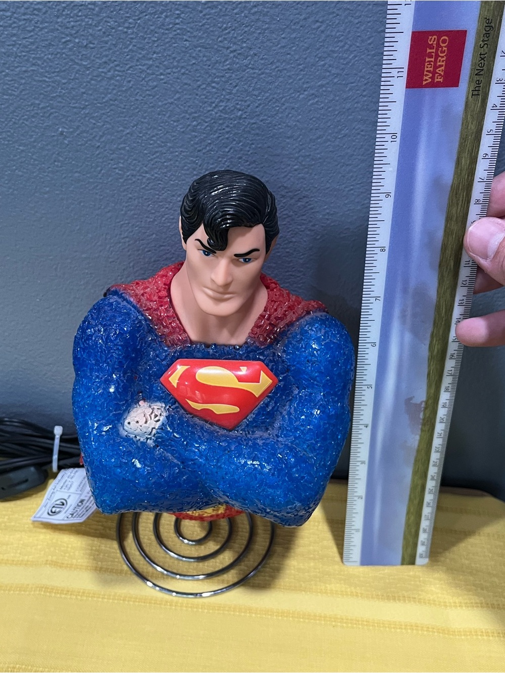 RARE Vintage 2006 DC Comics Superman "Popcorn" Plastic Bust Lamp - Picture 2 of 2